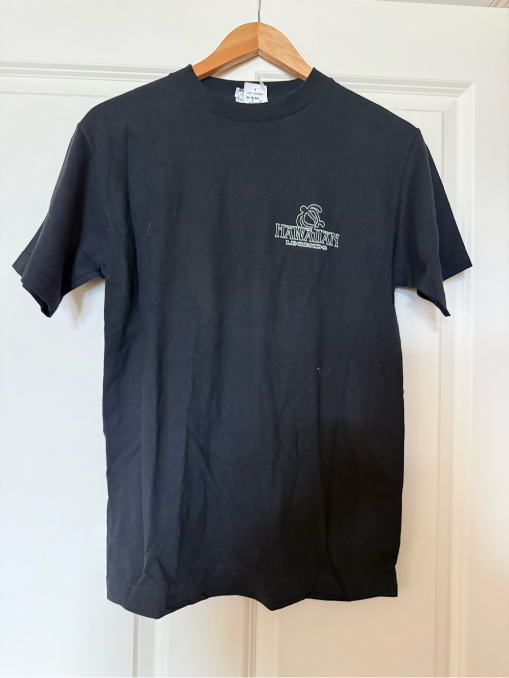 Alstyle Black Short-Sleeve Crewneck Tee with Small Chest Graphic